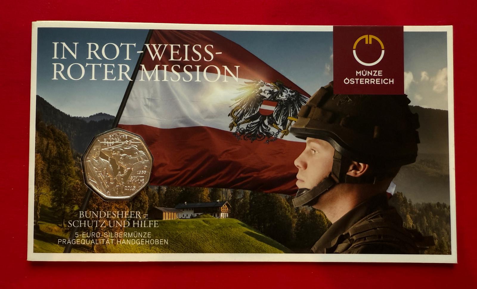 5 Euro Österreich 2015 - Bundesheer - Schutz und Hilfe