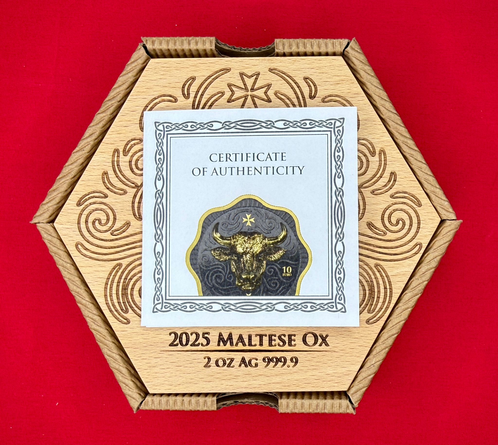 Germania Mint/Malta 10 Euro 2025 Ochse/Ox 2 Oz 99,9 Silber