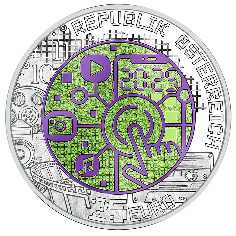 Österreich 2025 - DIGITALISIERUNG - 25,00 Euro Silber-Niob Münze  