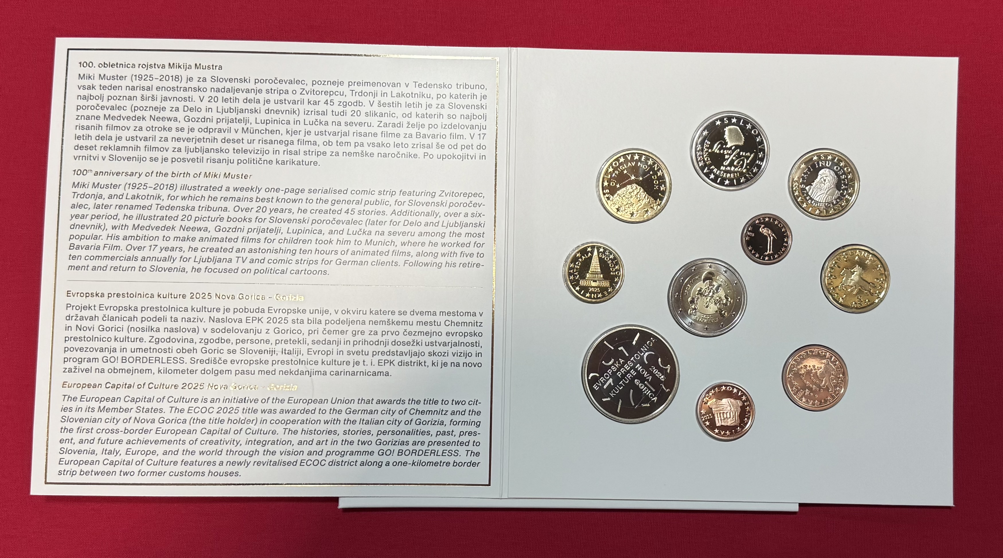 Slowenien 2025 Euro Kursmünzensatz – Polierte Platte (PP) / Official Proof Set