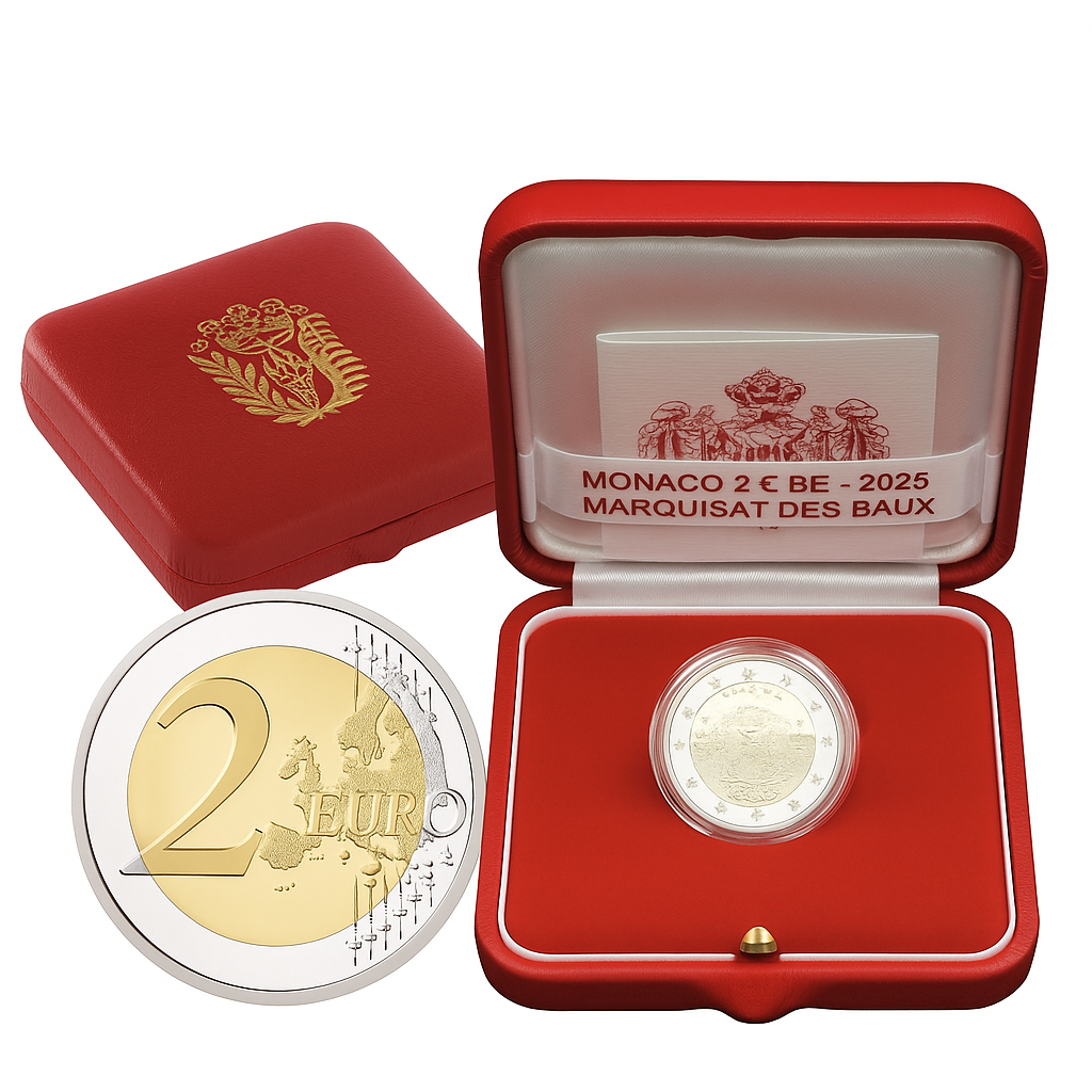 Monaco 2025 - 2 Euro Münze „Les Baux-en-Provence – Lehen der Grimaldis“