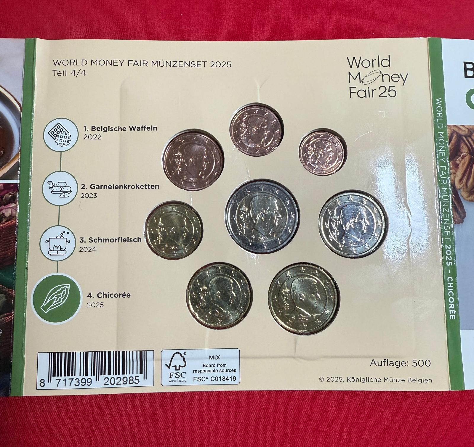 Belgien - Kursmünzensatz World Money Fair "Chicorée" 2025