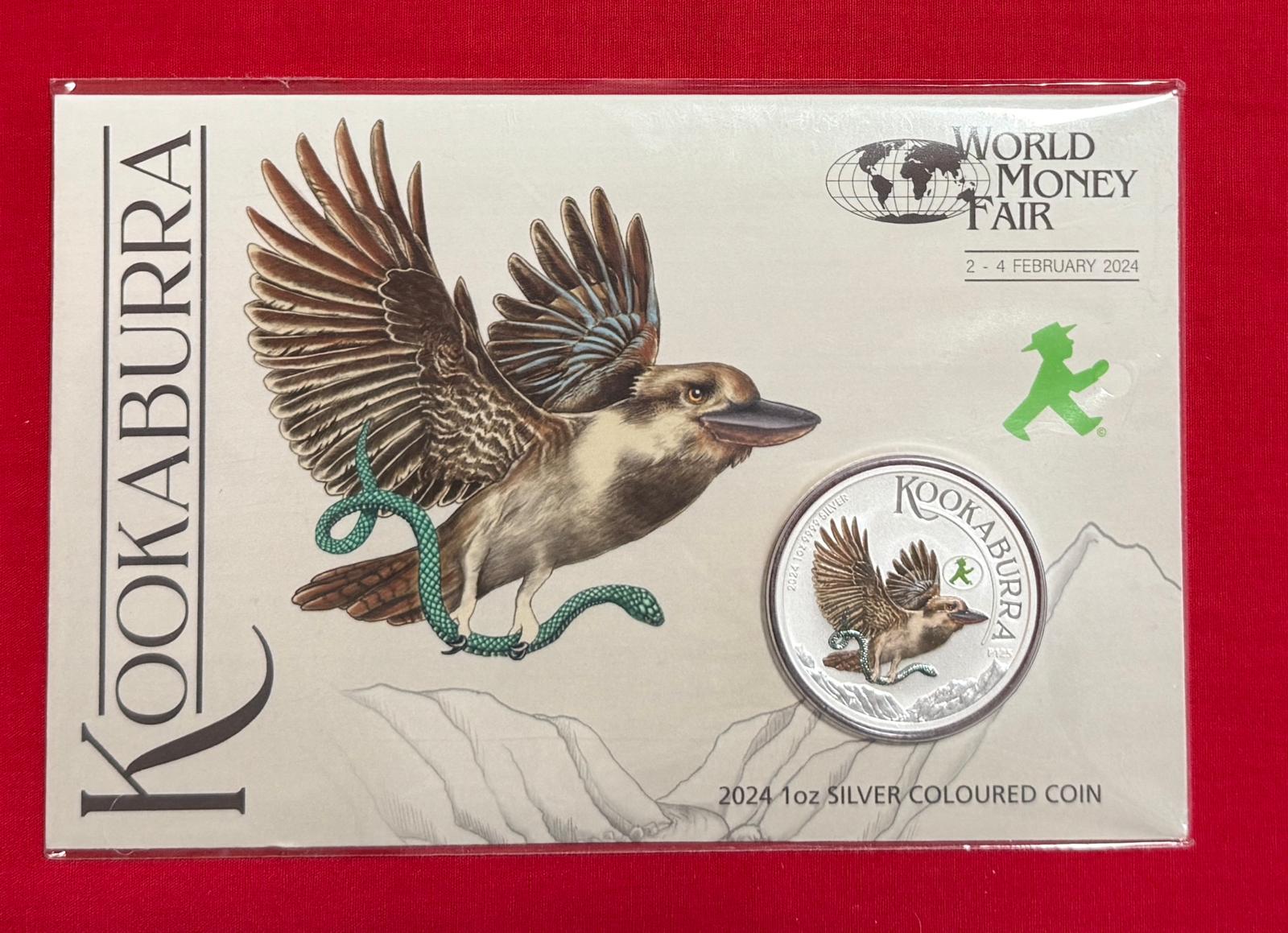 1 Unze Silber Kookaburra 2024 World Money Fair 