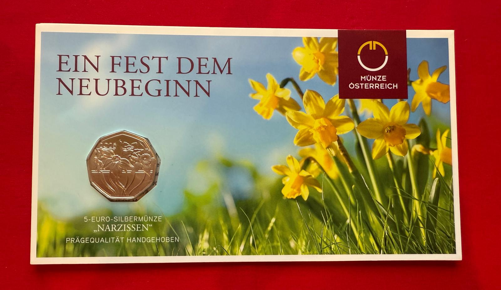 5 Euro Österreich 2025 - Narzissen