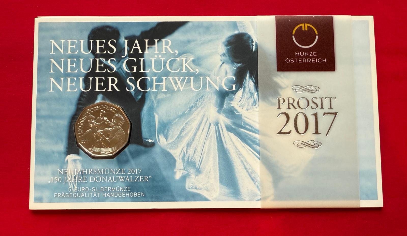 5 Euro Österreich 2016 - Neujahrsmünze 2017 - 250 Jahre Donauwalzer
