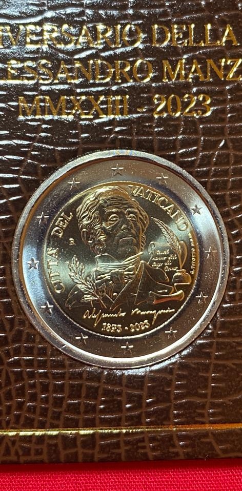 Vatikan 2023 - 2 Euro Münze „150. Todestag von Alessandro Manzoni.“ Vorverkauf