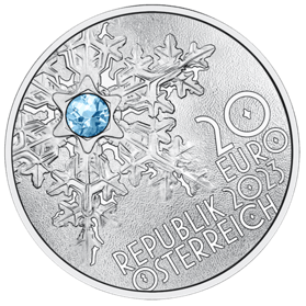 Österreich 2023 - 20 Euro Die Schneeflocke Polierte Platte 