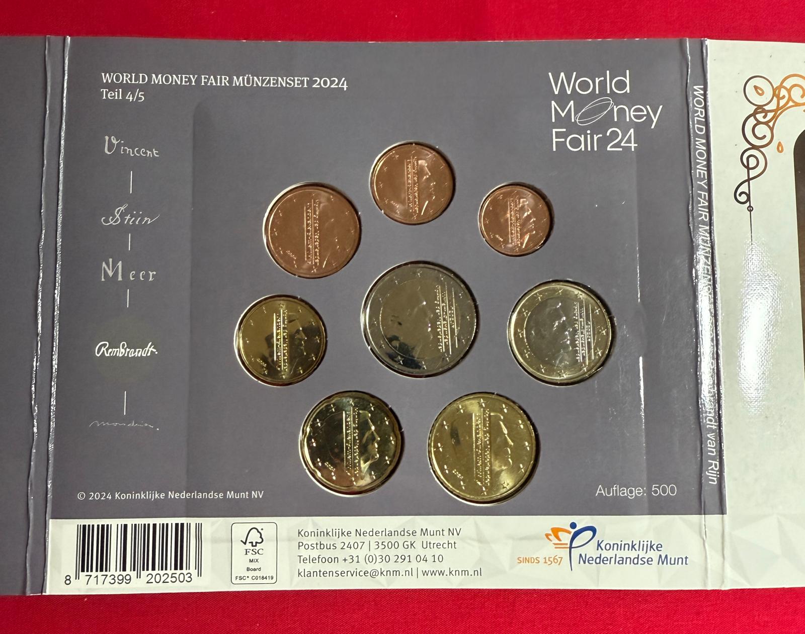 Niederlande 2024 - Kursmünzensatz World Money Fair "Rembrandt"