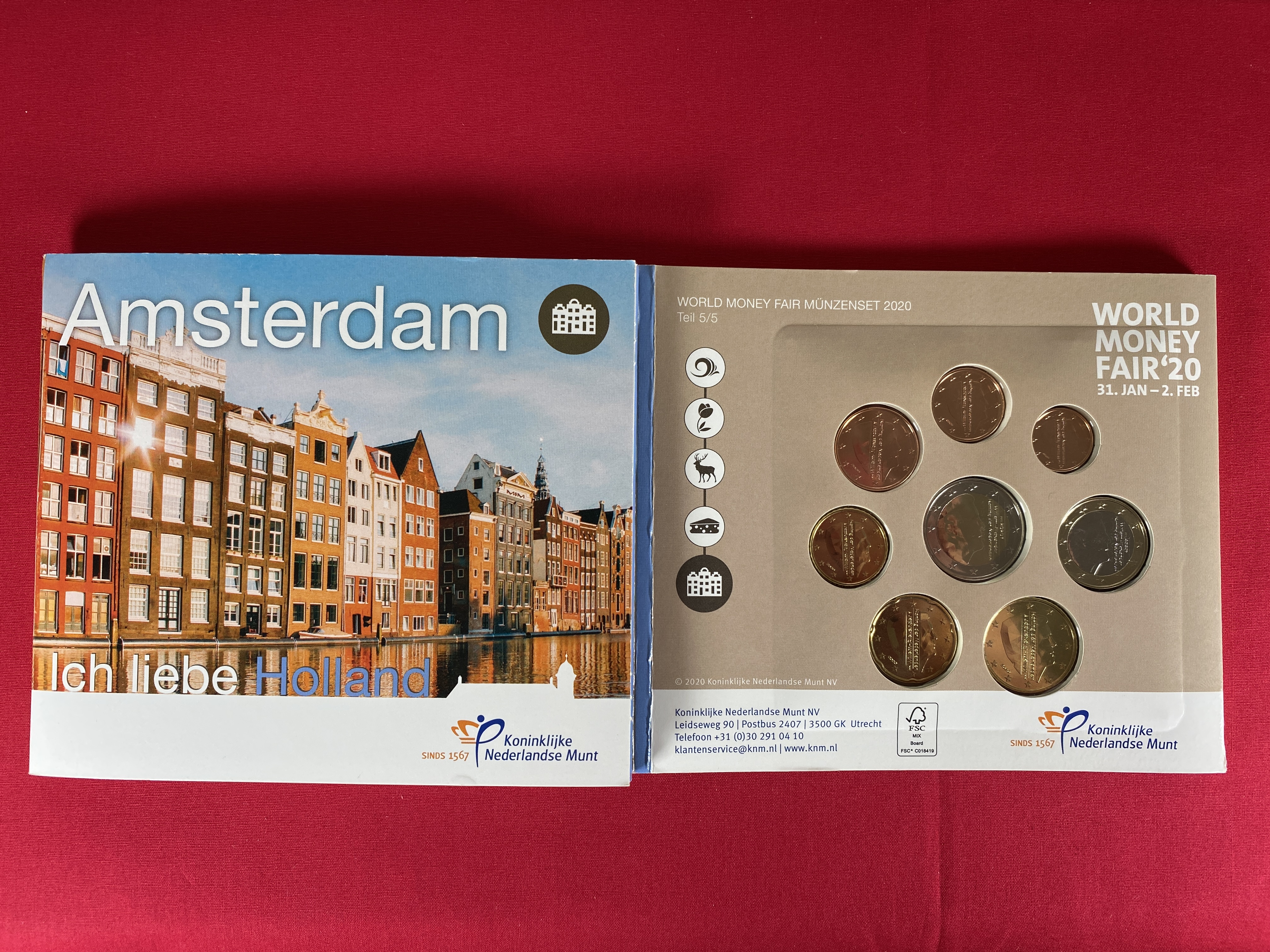 Niederlande 2020 - Kursmünzensatz World Money Fair  Edition "Amsterdam"