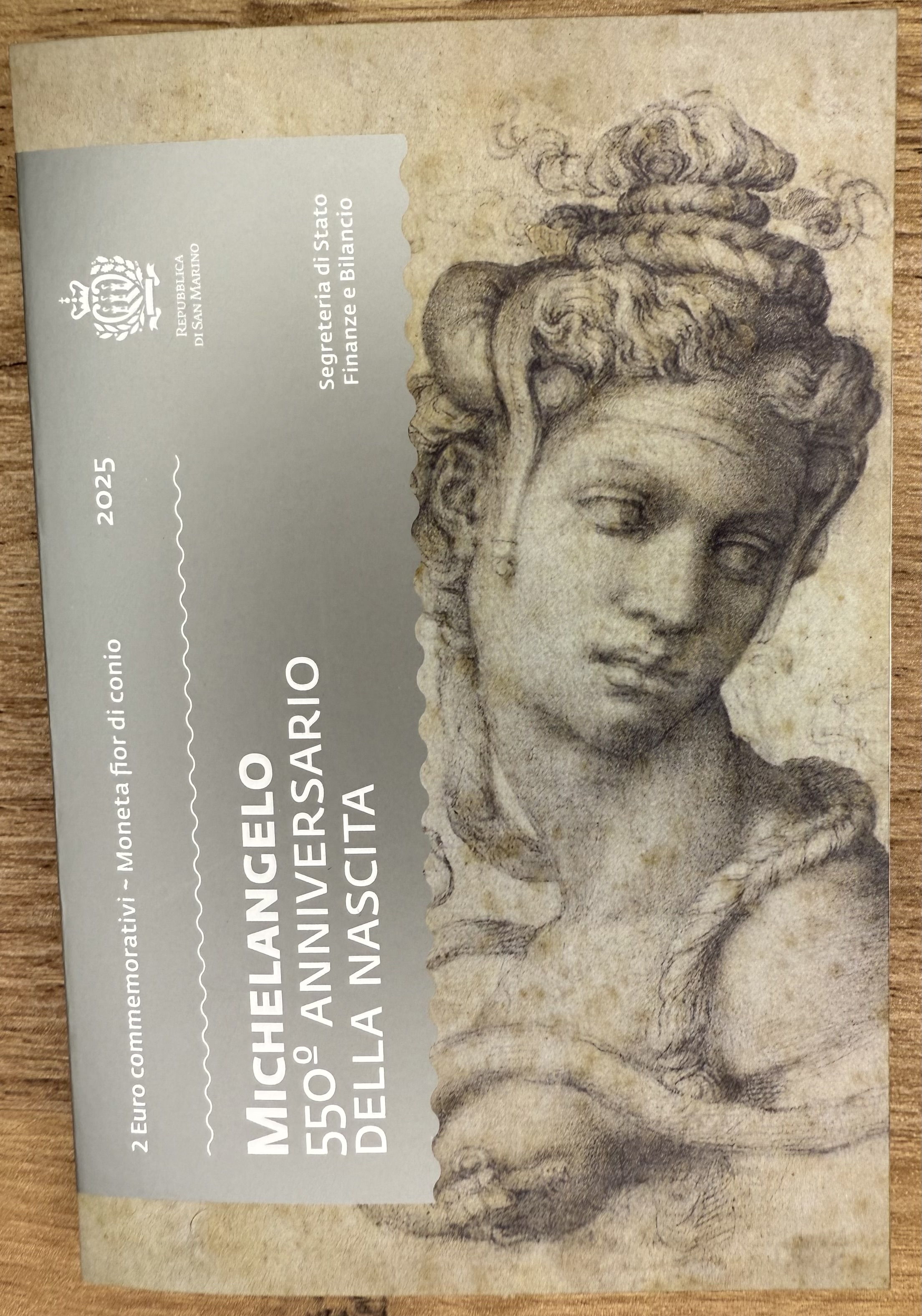 San Marino - 2 Euro Münze „550. Geburtstag von Michelangelo“