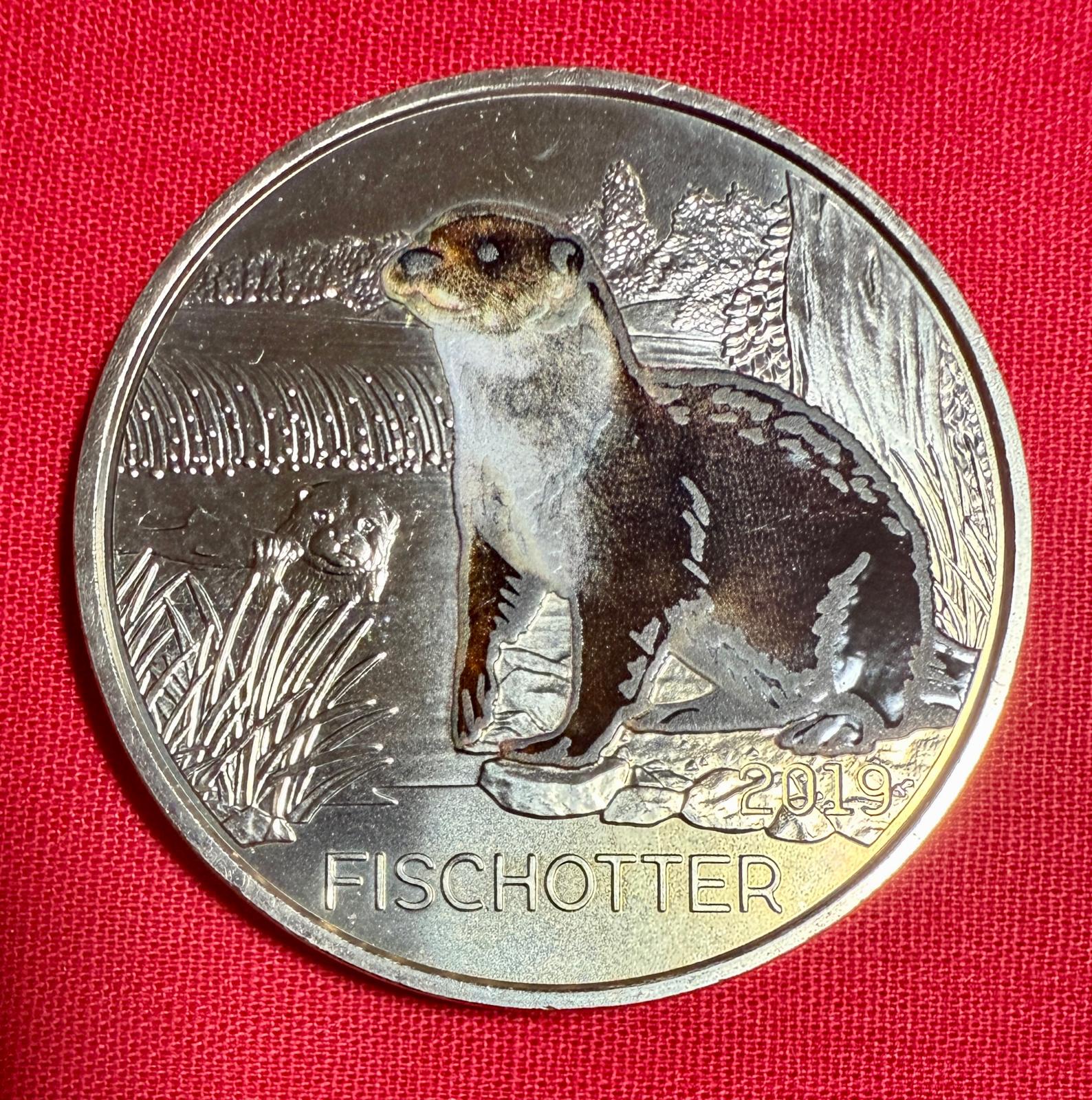 Österreich 2018 - Fischotter - 3 Euro Tier-Taler Serie