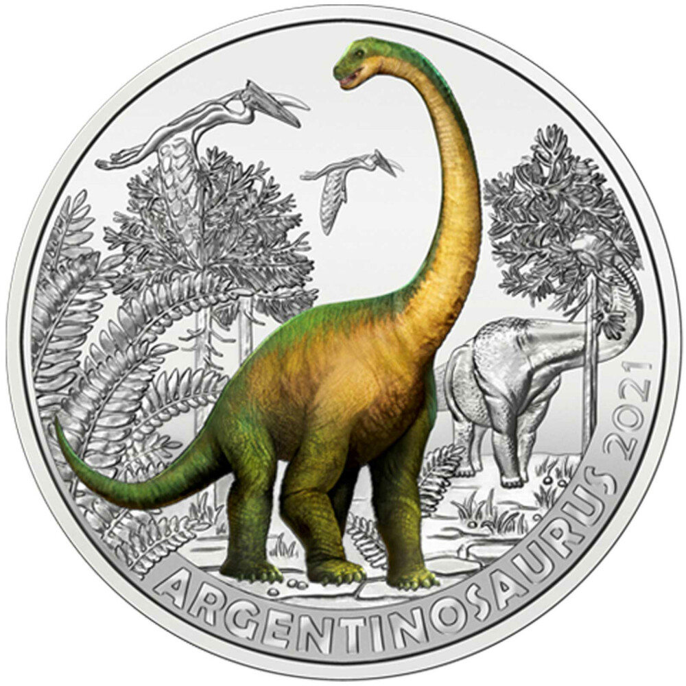 Österreich 2021 - Argentinosaurus - 3 Euro Serie Dino-Taler