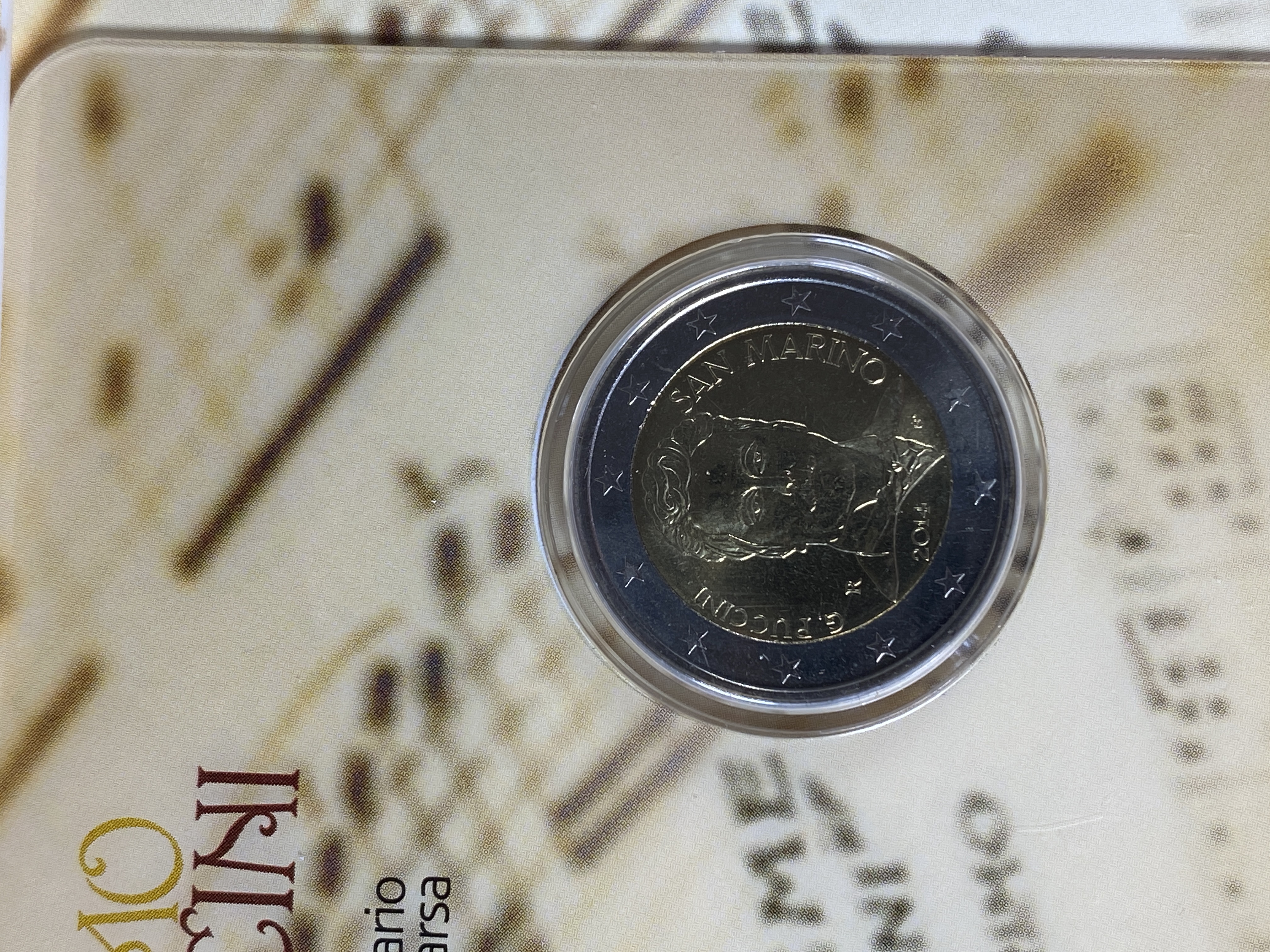 San Marino - 2 Euro Münze „90. Todestag von Giacomo Puccini“ 2014