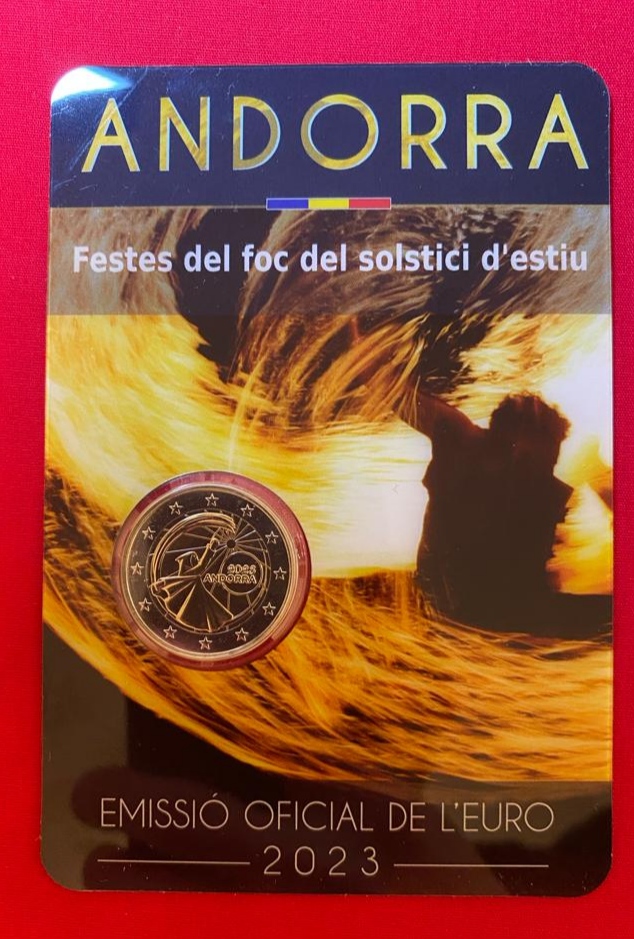 Andorra 2023 - 2 Euro Münzen  „Sommersonnenwende und  UNO-Beitritt“  Set