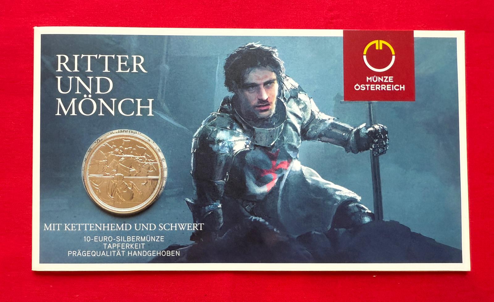 10 Euro Österreich 2020 - Tapferkeit - Serie Mit Kettenhemd und Schwert 