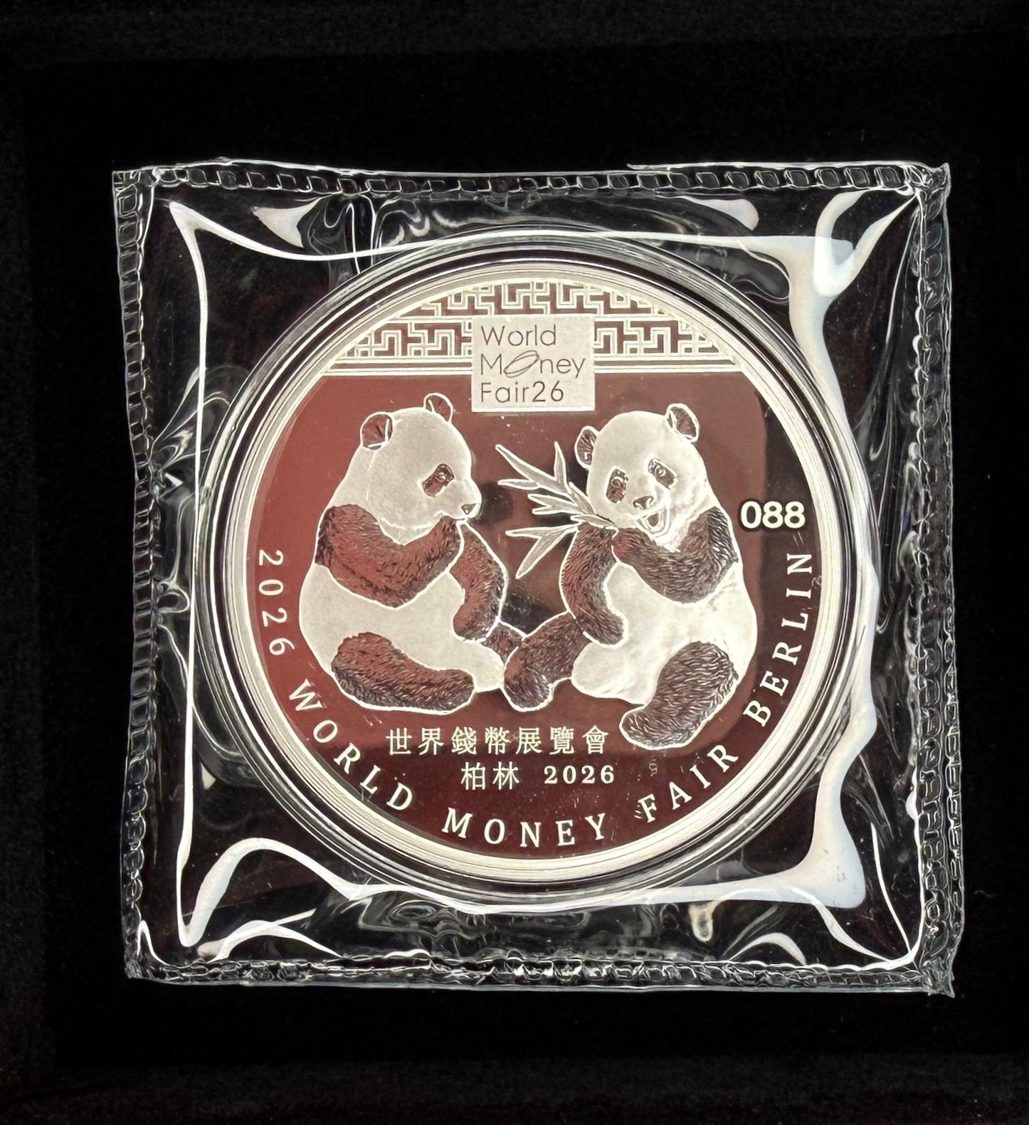 Set – World Money Fair 2026: Panda & Chinese Dragon Silbermünzen (1 oz + 8 g)