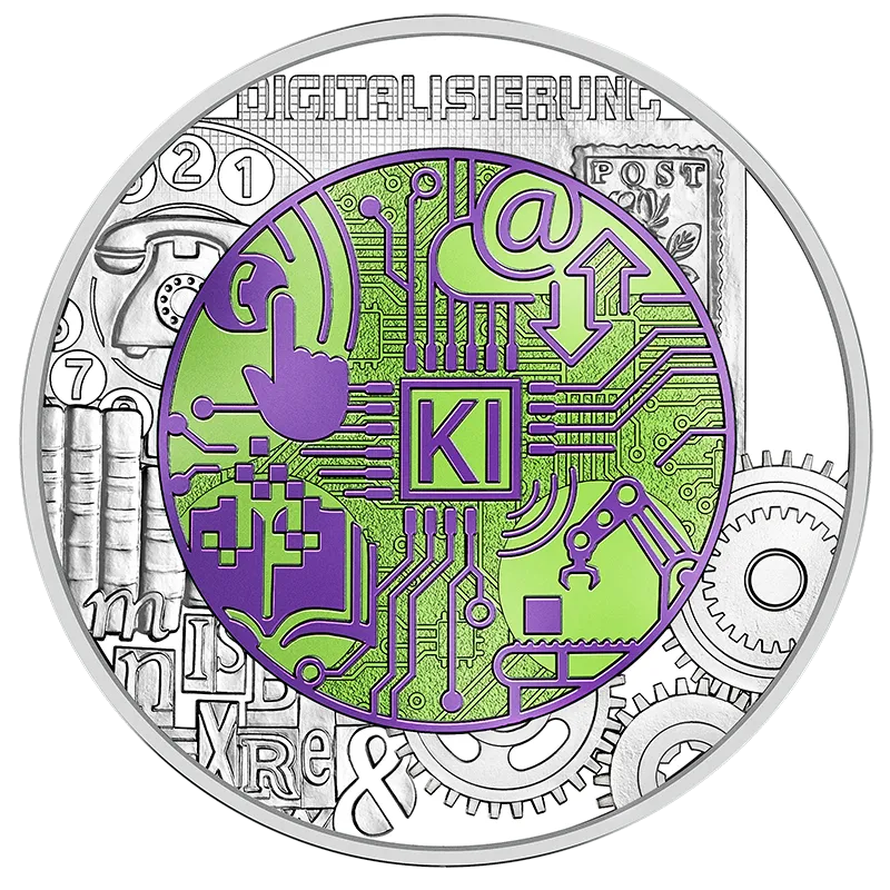Österreich 2025 - DIGITALISIERUNG - 25,00 Euro Silber-Niob Münze  