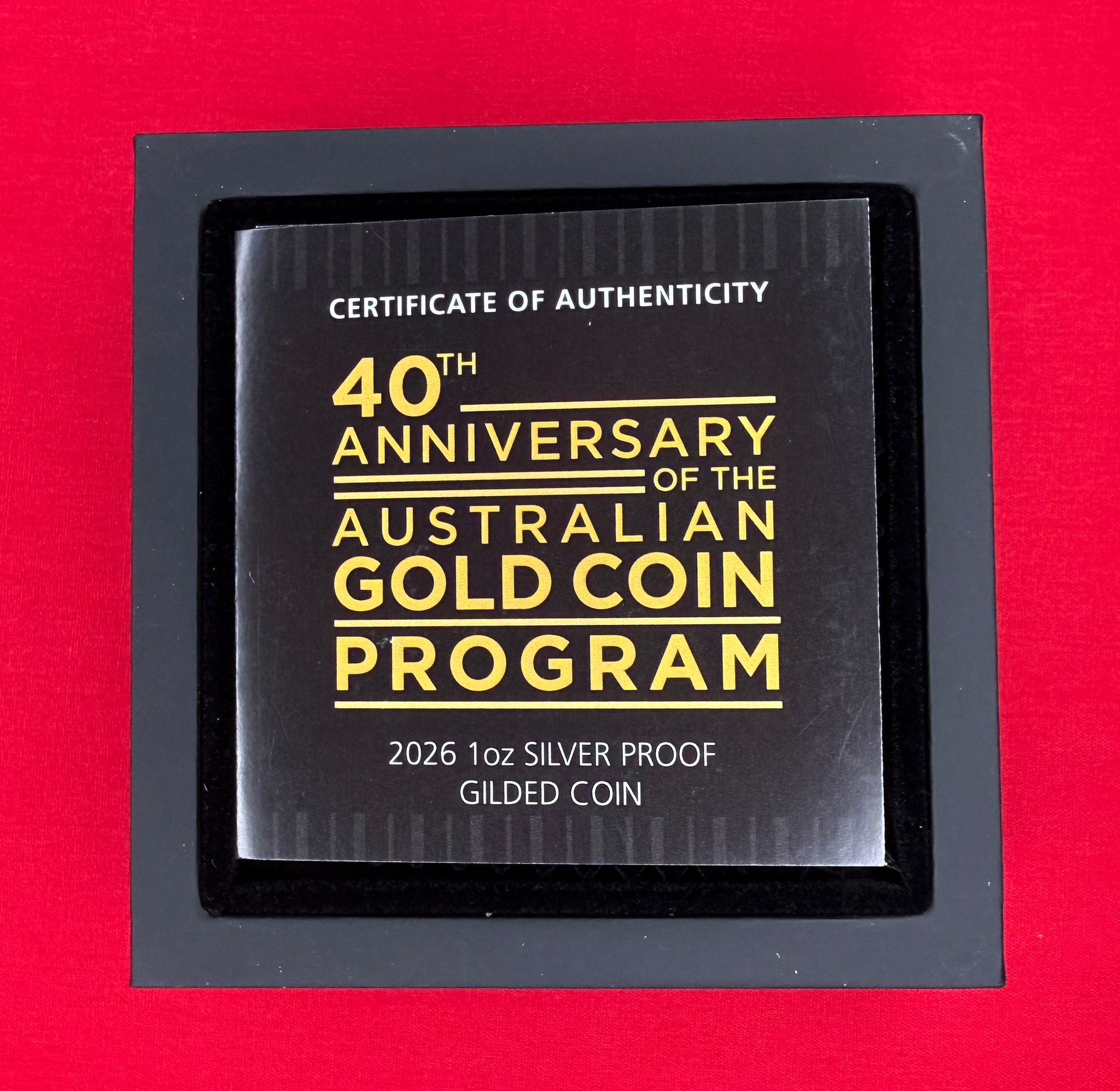 40th Anniversary of the Australian Nugget Gold Coin Program 2026 1oz Silver Proof Gilded Coin