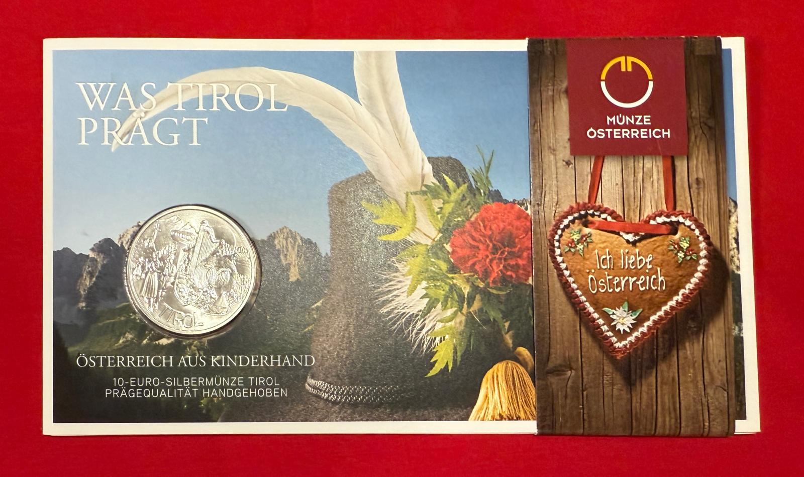 10 Euro Österreich 2014 - Tirol - Serie Österreich aus Kinderhand