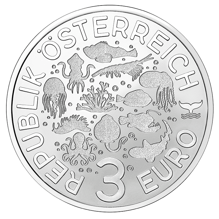 Österreich 2024 - Leuchtende Meereswelten - 3 Euro Leuchtqualle