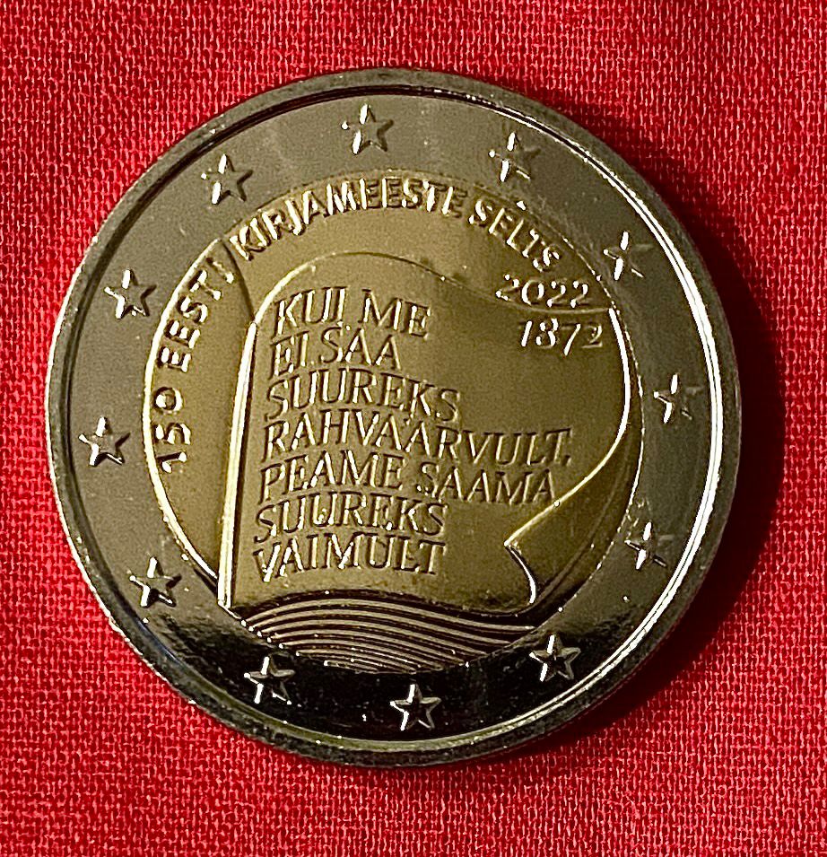 Estland 2022 - 2 Euro Münze „150 Jahre Literatur-Gesellschaft“