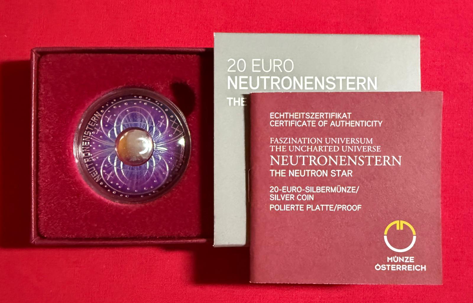 € 20 Neutronenstern 2023 - Serie Faszination Universum - Polierte Platte