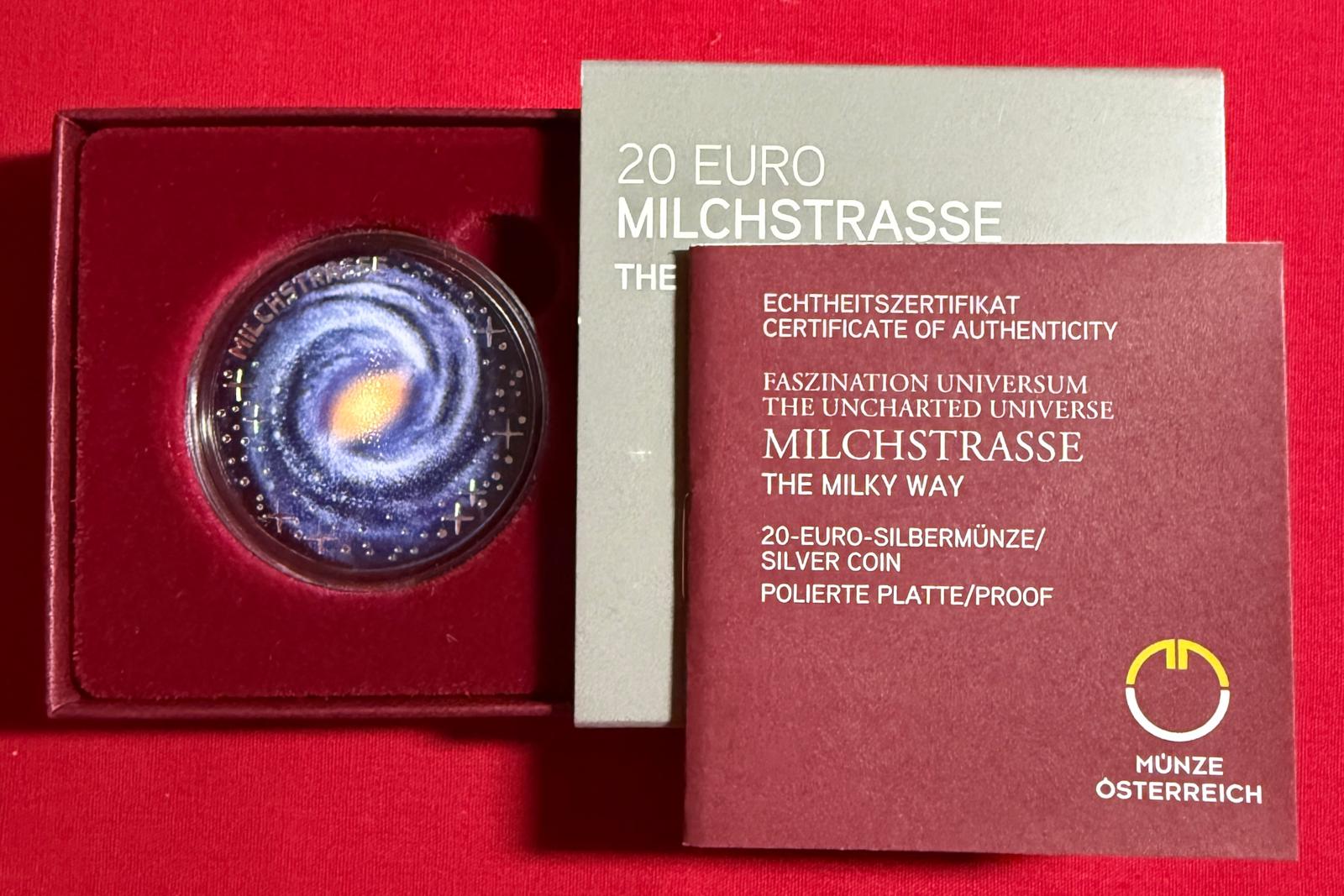 € 20 Milchstraße 2021 - Serie Faszination Universum - Polierte Platte