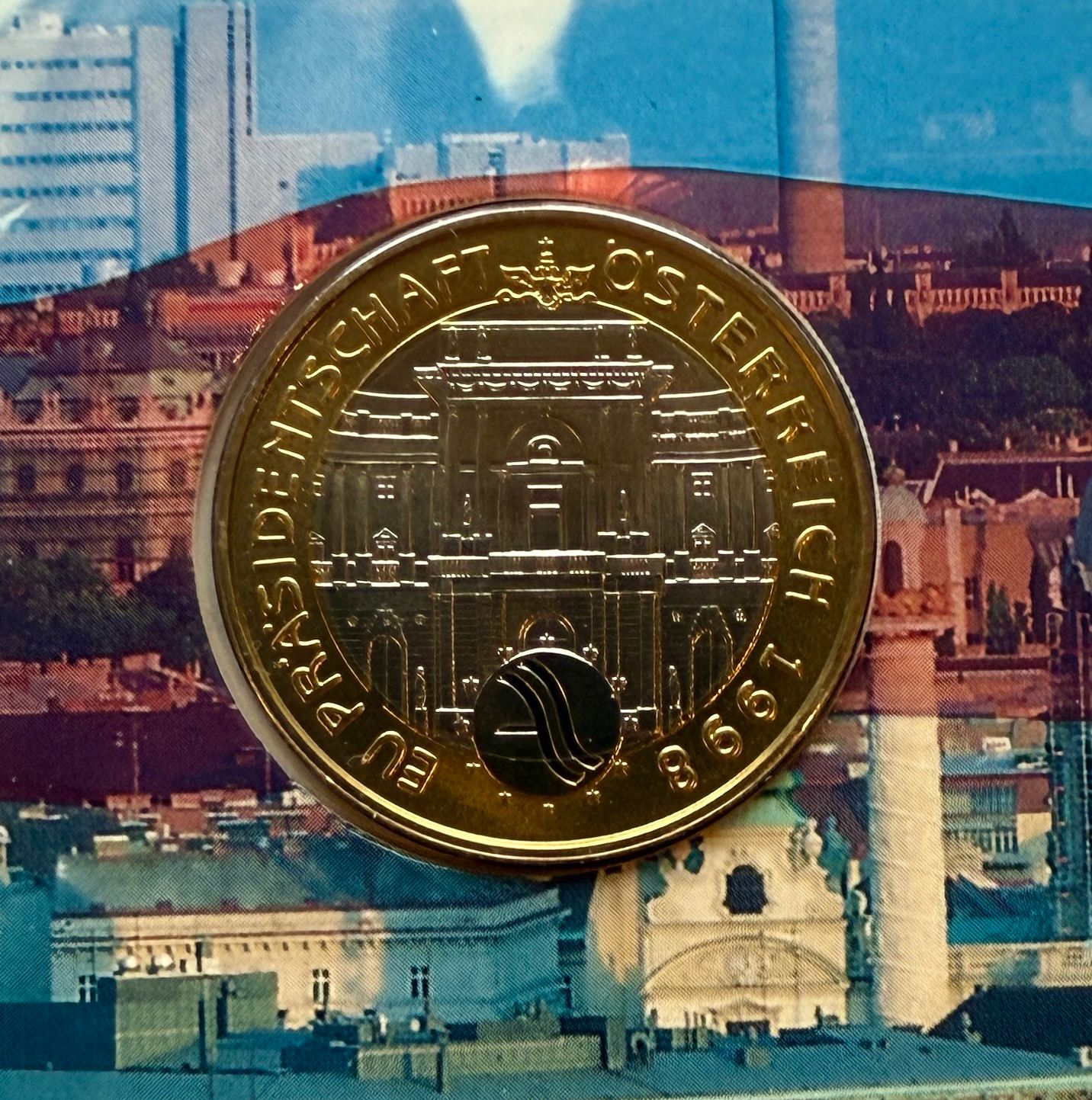 50 Schilling Münze Österreich 1998 - EU Präsidentschaft