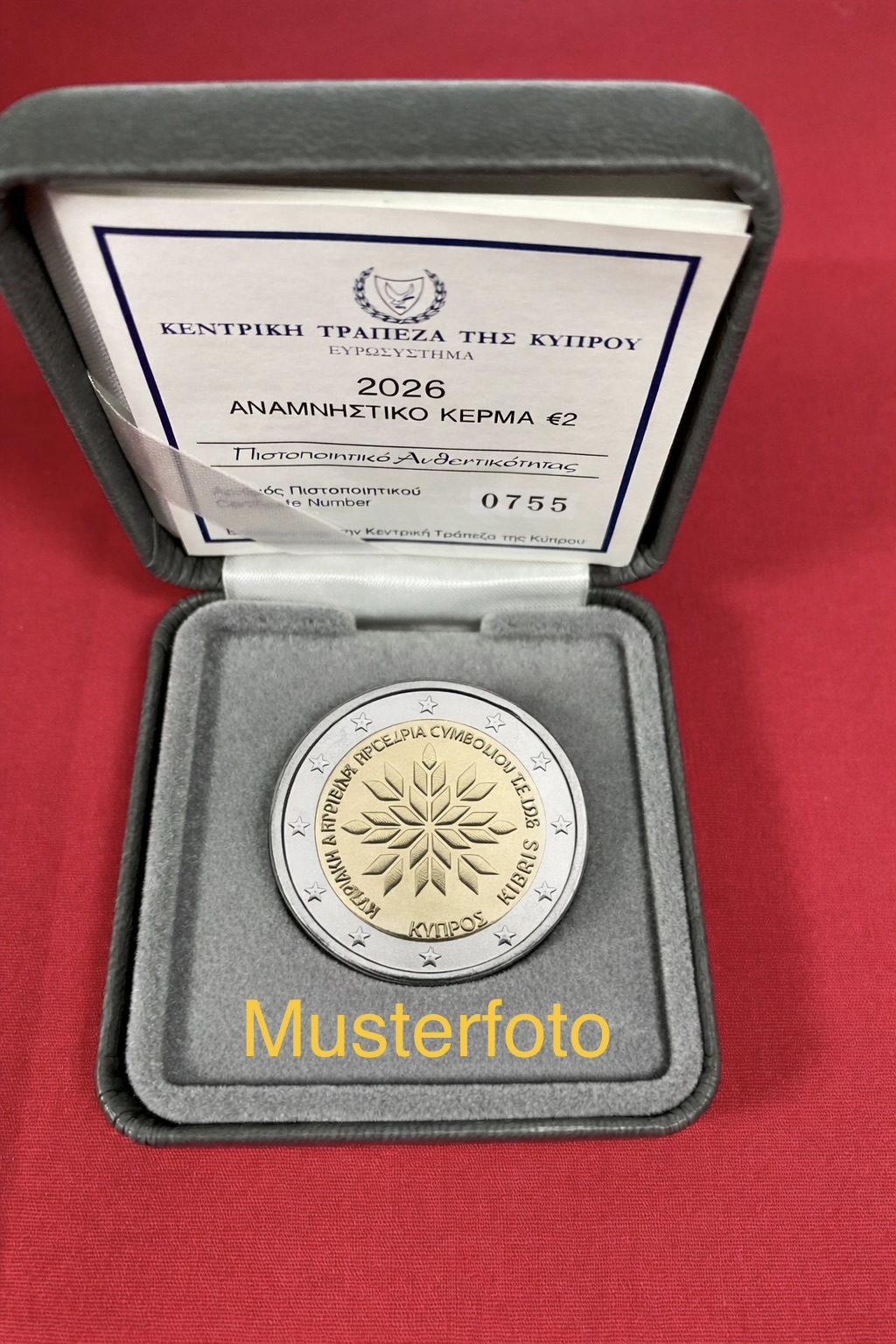 Zypern 2026 2 Euro Münze „EU-Ratspräsidentschaft“ Polierte Platte VORVERKAUF