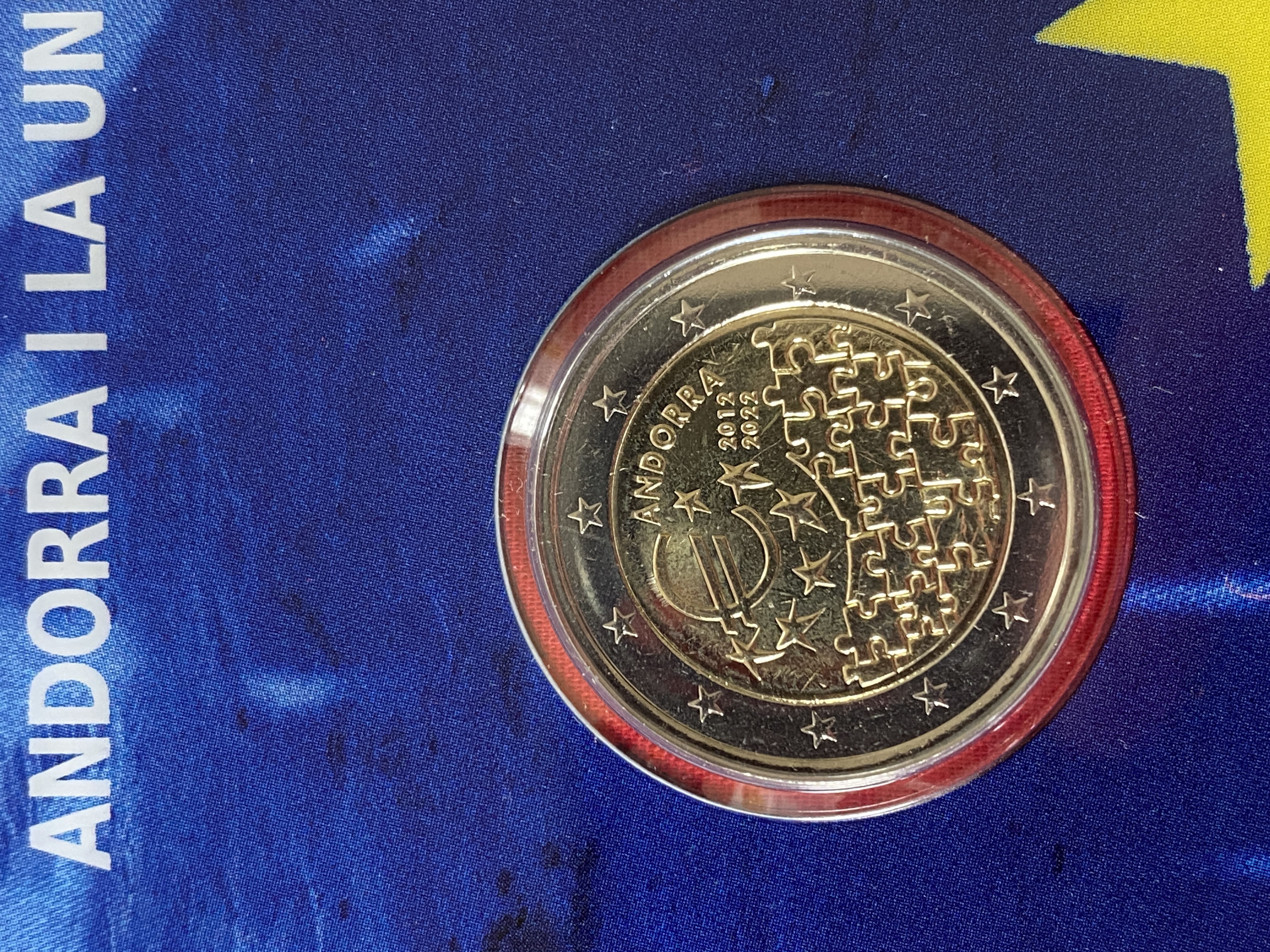 Andorra 2022- 2 Euro Münze „10 Jahre Währungsvereinbarung zwischen Andorra und der EU“ 