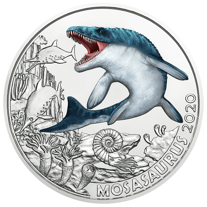 Österreich 2020 - Mosasaurus - 3 Euro Serie Dino-Taler 